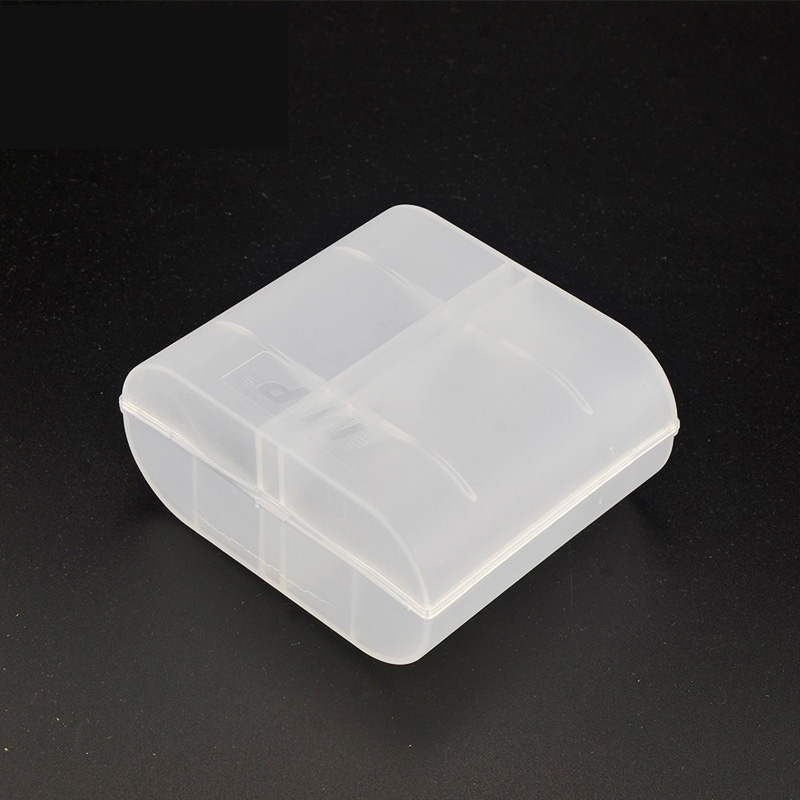 Transparent Plastic Battery Holder case Battery NO.1 SizeD White Battery Storage box